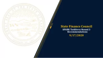 State Finance Council  SPARK Taskforce Round 3  Recommendations  9/17/2020  SPARK Executive