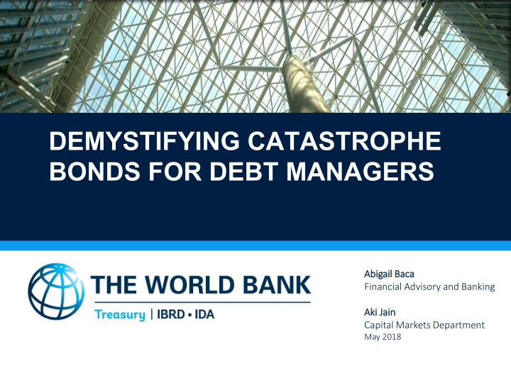 demystifying catastrophe bonds for debt managers
