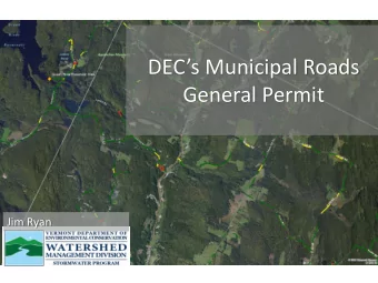 DECs Municipal Roads  General Permit  Jim Ryan  Problems Facing Our Waters Statewide  Long