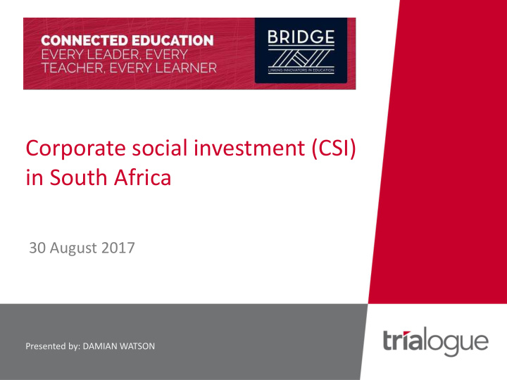 corporate social investment csi in south africa
