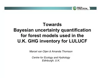 Towards  Bayesian uncertainty quantification  for forest models used in the  U.K. GHG inventory for