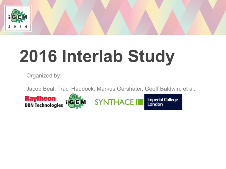 2016 interlab study
