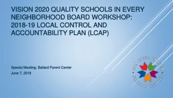 VISION 2020 QUALITY SCHOOLS IN EVERY  VISION 2020 QUALITY SCHOOLS IN EVERY  NEIGHBORHOOD BOARD