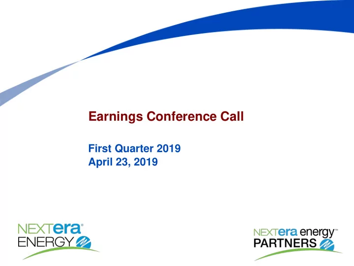 earnings conference call