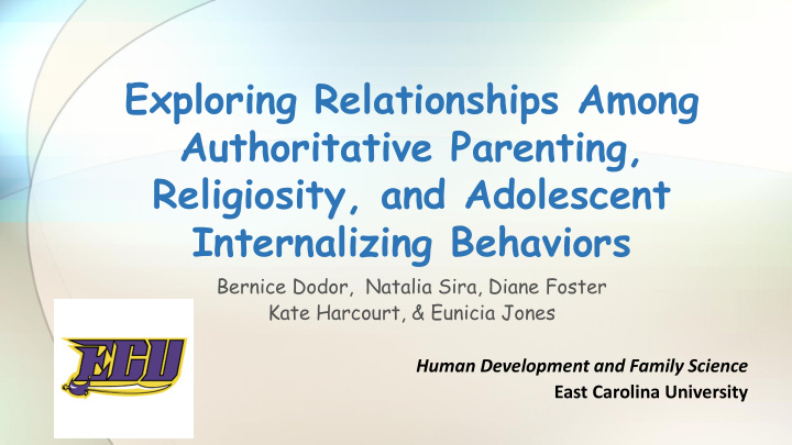 exploring relationships among authoritative parenting