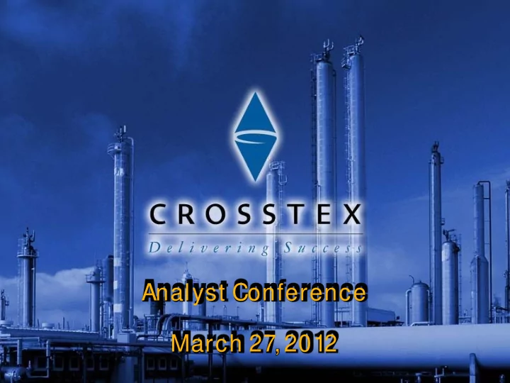 analyst conference march 27 2012