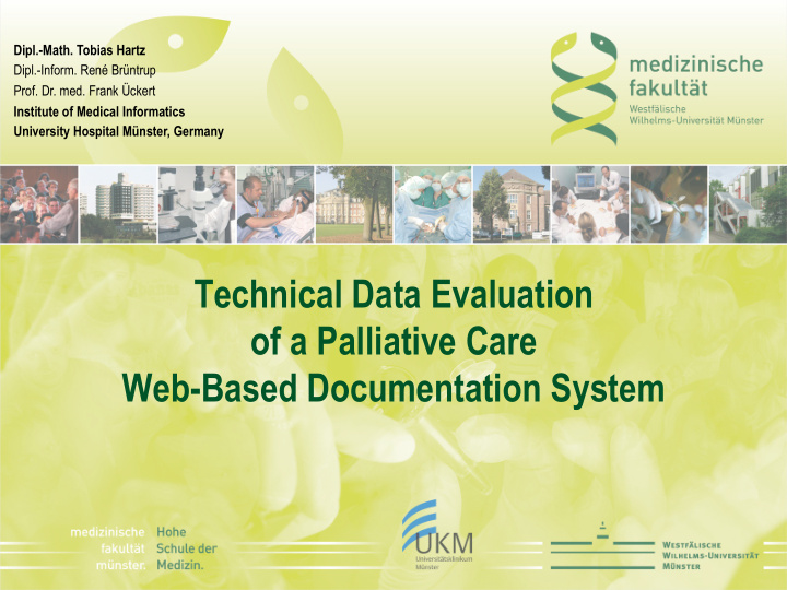 technical data evaluation of a palliative care web based