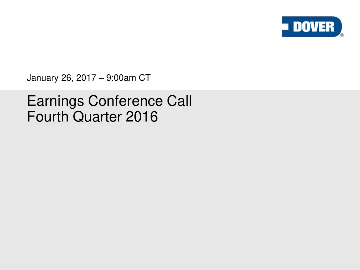 fourth quarter 2016