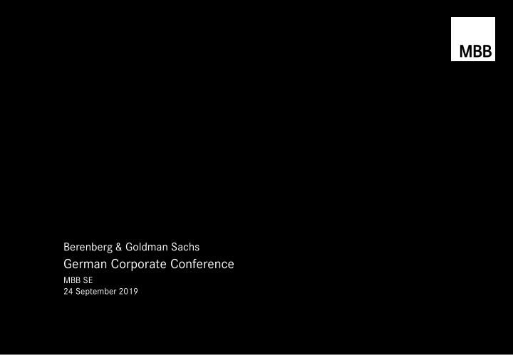 german corporate conference