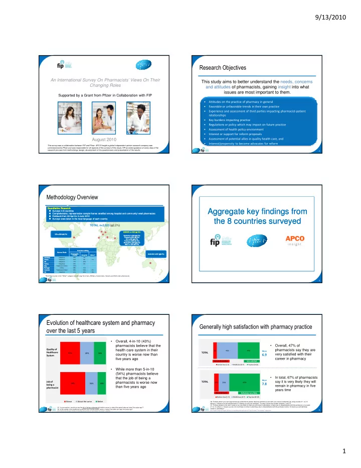 aggregate key findings from aggregate key findings from