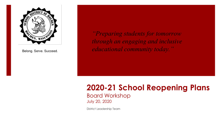 2020 21 school reopening plans