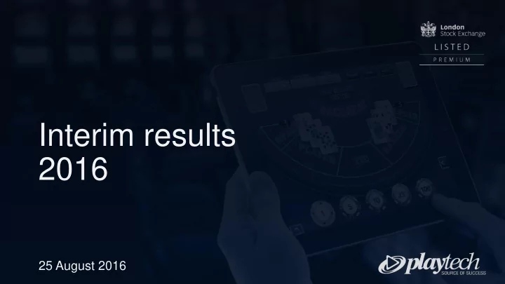 interim results