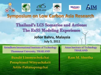 Johor Bahru, Malaysia  July 5, 2011  Asian Institute of Technology  Sirindhorn International