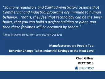 So  many  regulators  and  DSM  administrators  assume  that