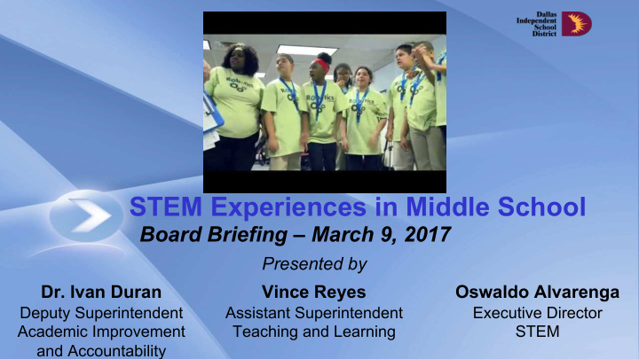 stem experiences in middle school