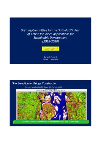 Drafting Committee for the  AsiaPacific Plan  of Action for Space Applications for