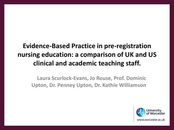 clinical and academic teaching staff