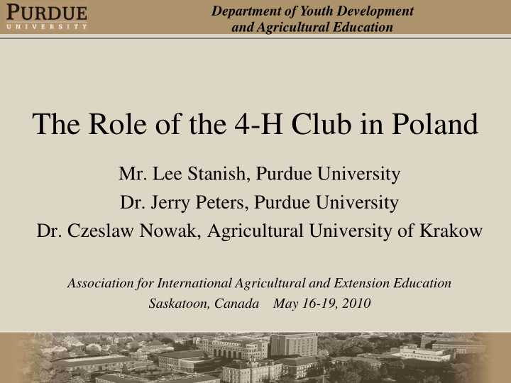 the role of the 4 h club in poland