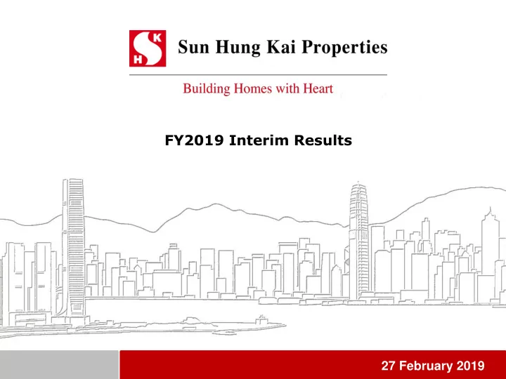 fy2019 interim results