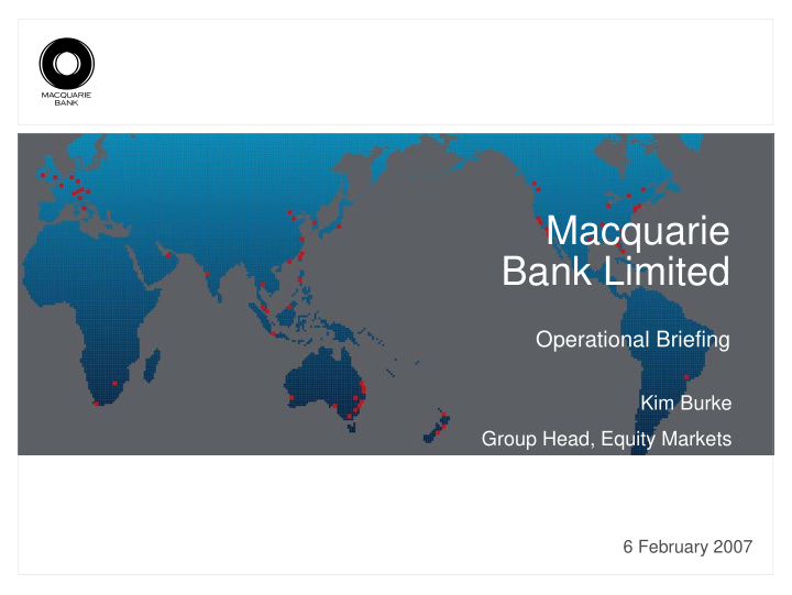macquarie bank limited