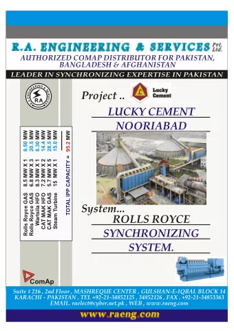 Project ..  G  R  N  V  E  I  RA  RA  C  A  E  .  R  S  LUCKY CEMENT  NOORIABAD  MW  MW  MW  MW  MW