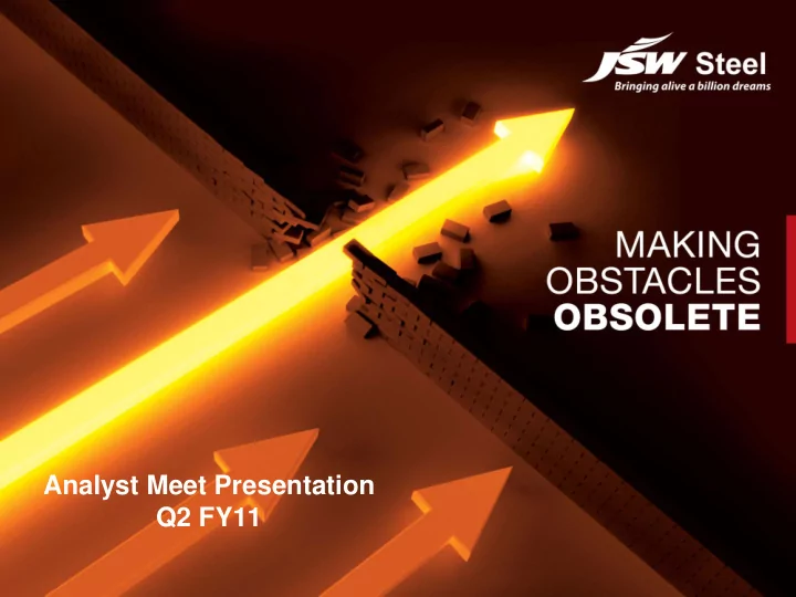 analyst meet presentation q2 fy11 analyst meet