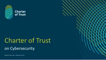 Charter of Trust  on Cybersecurity  charter-of-trust.com | #Charter of Trust  Digitalization