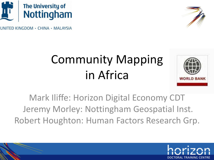 community mapping in africa