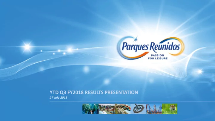 ytd q3 fy2018 results presentation