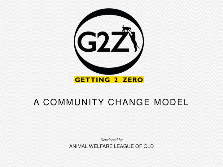 a community change model
