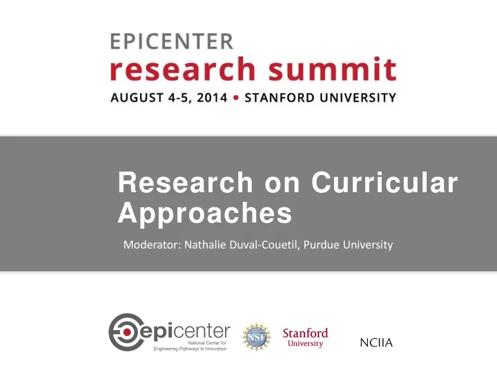 research on curricular