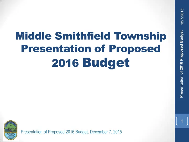 2016 budget