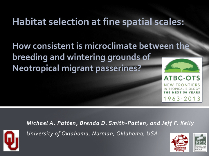 habitat selection at fine spatial scales