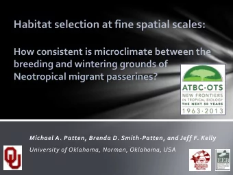 Habitat selection at fine spatial scales:  How consistent is microclimate between the  breeding and