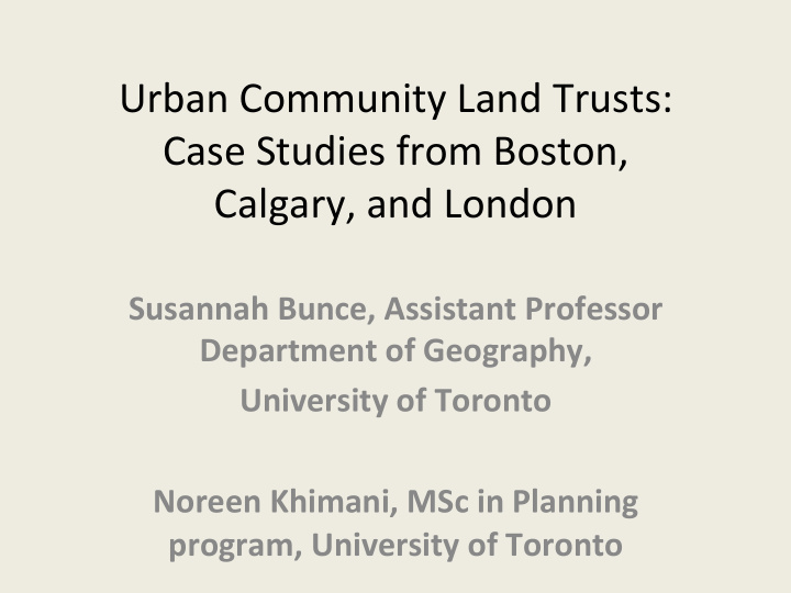 urban community land trusts case studies from boston