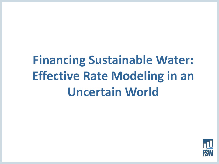 effective rate modeling in an