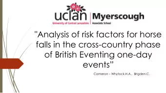 falls in the cross-country phase  of British Eventing one-day events Cameron  Whytock.H.A.,