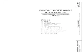LM-00  Date: 09-25-15  RENOVATION OF 26 SOUTH PORTLAND AVENUE  BROOKLYN, NEW YORK 11217  Reinhart