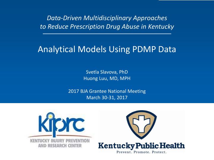 analytical models using pdmp data