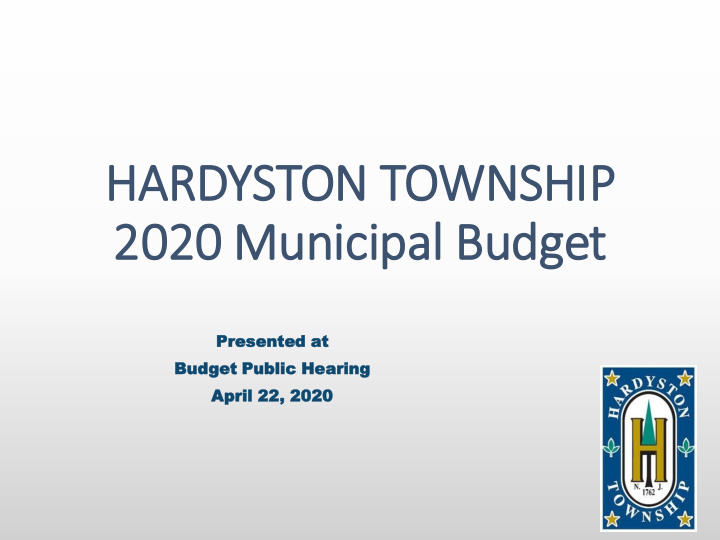 hardyston township ip 2020 municipal budget