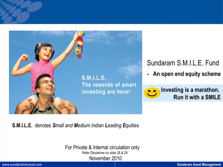 sundaram s m i l e fund