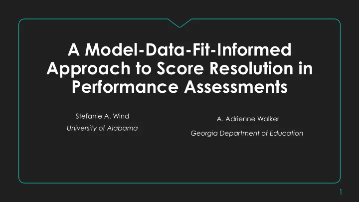 approach to score resolution in