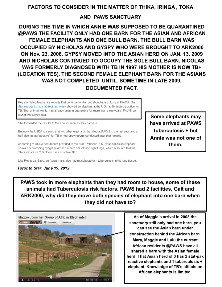 factors to consider in the matter of thika iringa toka