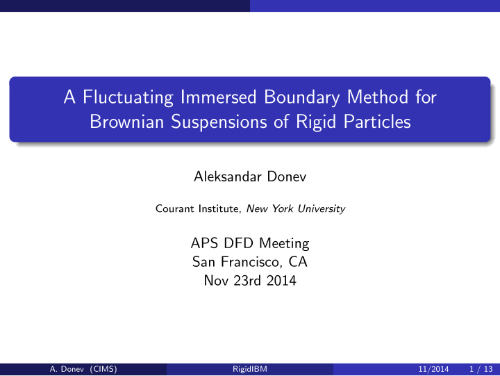 a fluctuating immersed boundary method for brownian