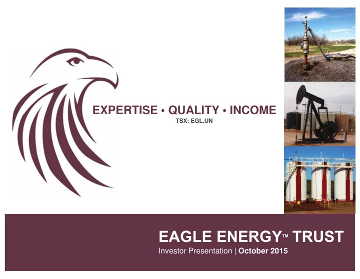 investor presentation october 2015 advisories