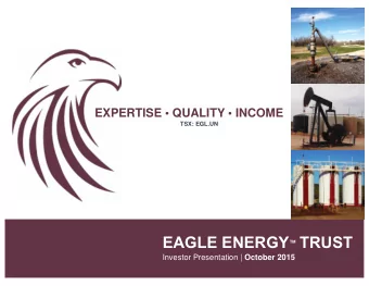 Investor Presentation | October 2015