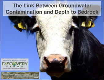 The Link Between Groundwater  Contamination and Depth to Bedrock  Wisconsin, USA  Calumet County