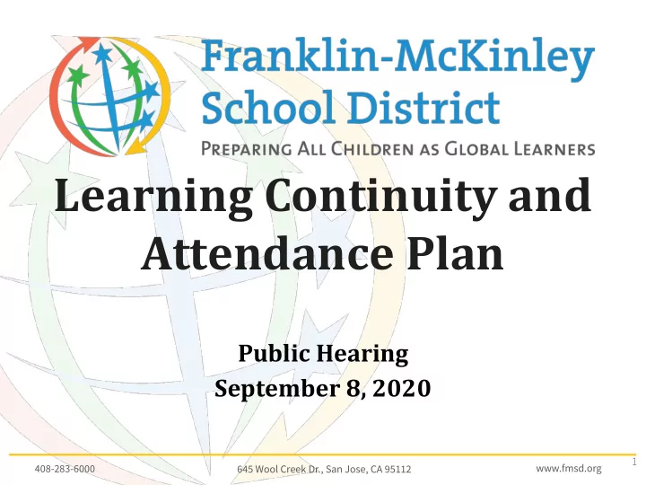 learning continuity and attendance plan
