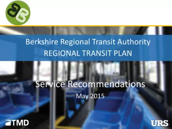 Service Recommendations  May 2015  Outline  Introduction  Study Process  Service