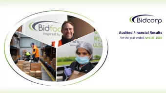 Audited Financial Results for the year ended June 30  2020  Agenda  2  Bernard Berson, CEO  Where